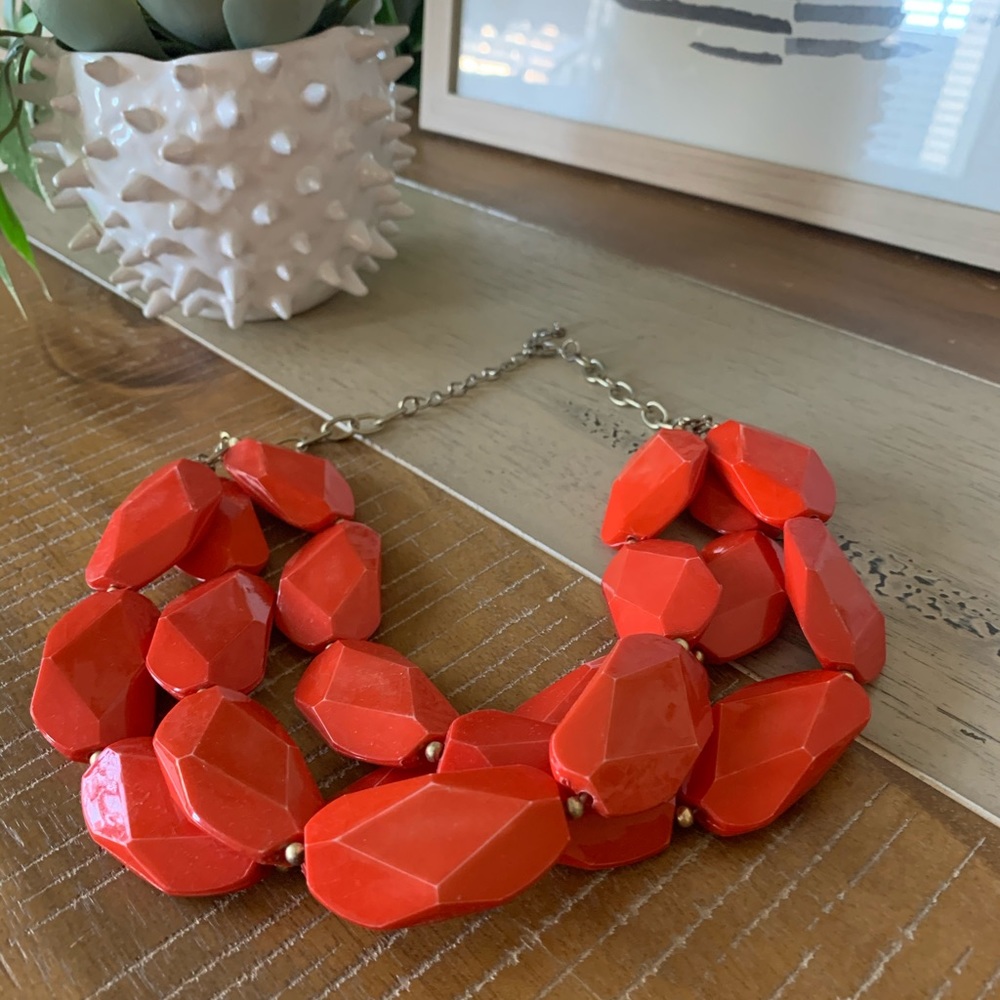 Francesca Oversized Orange Bead Necklace